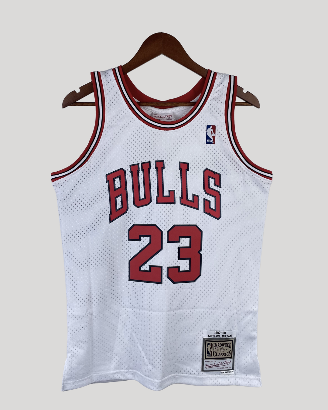 Michael Jordan - Chicago Bulls 1997/98 Jersey Blanco "The Last Dance" Mitchell & Ness